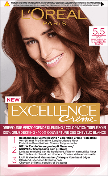 Voorwoord Prestigieus Achternaam Haarverf met Grijsdekking Licht Mahonie Bruin | L'Oréal Paris