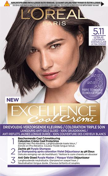 Amuseren Oorzaak Fictief Excellence Cool Crème Haarkleuring 5.11 Ultra As Lichtbruin | L'Oréal Paris