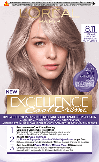 smog evenwicht leeftijd Excellence Cool Crème Haarkleuring 8.11 Ultra As Lichtblond | L'Oréal Paris